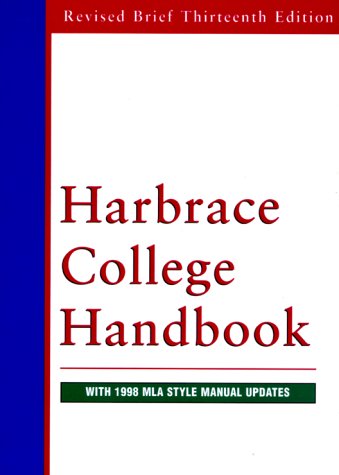 Stock image for Harbrace College Handbook: With 1998 Mla Style Manual Updates for sale by HPB-Red