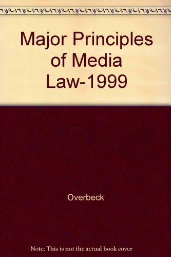 Imagen de archivo de Major Principles of Media Law: 1999 a la venta por HPB-Red