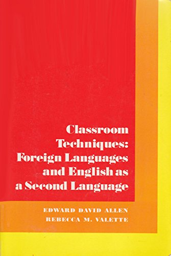 Beispielbild fr Classroom Techniques: Foreign Languages and English As a Second Language zum Verkauf von Wonder Book