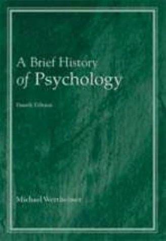 A Brief History of Psychology Fourth Edition