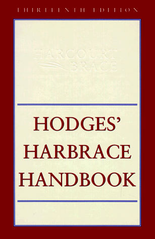 9780155081321: Hodges' Harbrace Handbook
