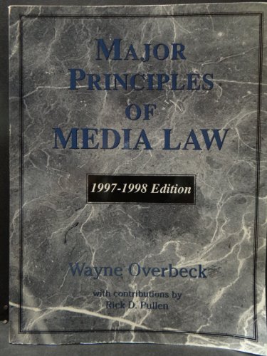 Imagen de archivo de Major Principles of Media Law a la venta por West With The Night