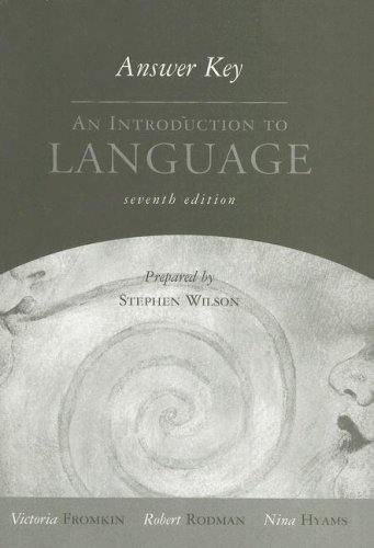 9780155084872: An Introduction to Language - Answer Book