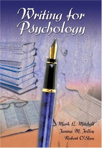 Imagen de archivo de Writing for Psychology With Infotrac: A Guide for Students a la venta por The Unskoolbookshop