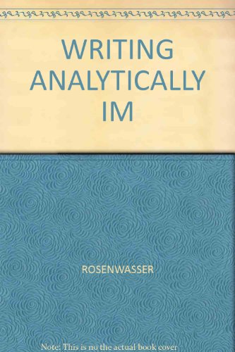 9780155102408: Writing Analtyically IM Second Edition (Instructor's Manual to accompany Writing Analytically)