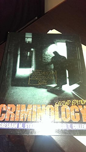 Beispielbild fr Criminology zum Verkauf von Better World Books