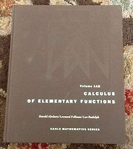 Imagen de archivo de Calculus of Elementary Functions a la venta por ThriftBooks-Dallas