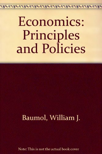 Stock image for Economics: Principles and Policies for sale by AwesomeBooks