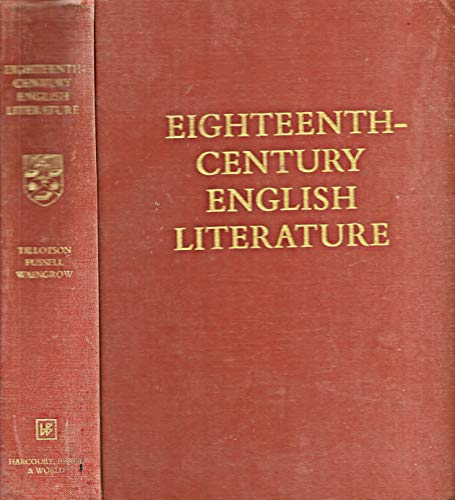 Beispielbild fr Eighteenth-Century English Literature zum Verkauf von Wonder Book