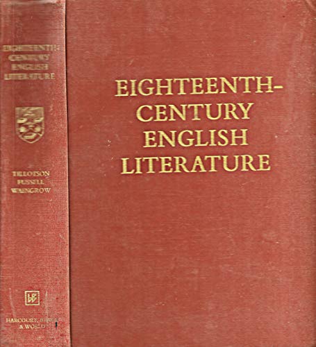 Stock image for Eighteenth-Century English Literature for sale by Better World Books