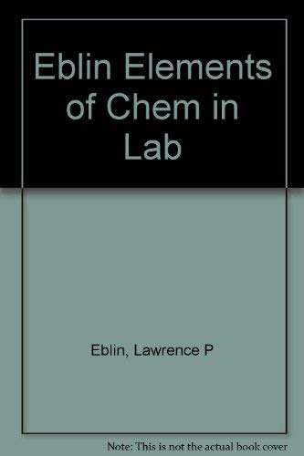 9780155220737: Elements of Chemistry in the Laboratory