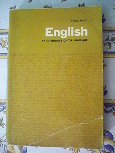 Stock image for English: An Introduction to Language for sale by Aardvark Rare Books