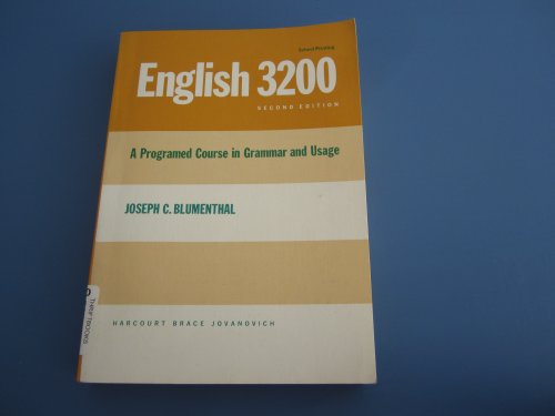 Beispielbild fr English 3200: A Programed Course in Grammar & Usage zum Verkauf von ThriftBooks-Atlanta