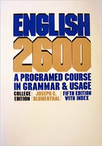 9780155226906: English 2600: A Programmed Course in Grammar and Usage