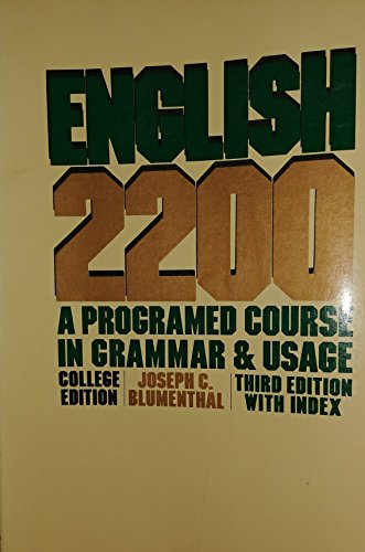 Imagen de archivo de English 2200: A Programmed Course in Grammar and Usage a la venta por WorldofBooks