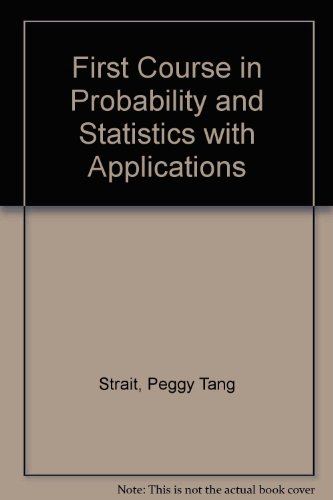 9780155275232: First Course in Probability and Statistics with Applications