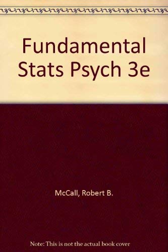 Imagen de archivo de Fundamental Statistics for Psychology a la venta por Faith In Print