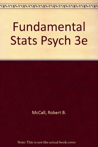 9780155294172: Fundamental Statistics for Psychology