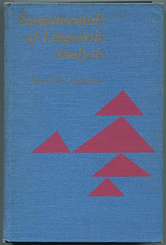 Fundamentals of linguistic analysis (9780155294554) by Langacker, Ronald W