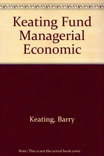 Imagen de archivo de Fundamentals of Managerial Economics a la venta por Project HOME Books