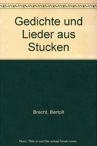 Imagen de archivo de Gedichte und Lieder aus Stucken a la venta por Wonder Book