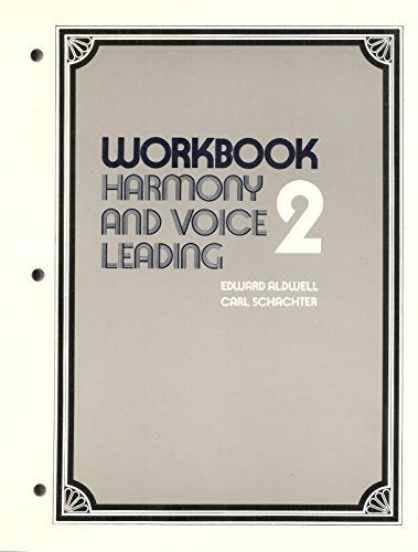 Beispielbild fr Harmony and Voice Leading Workbook, Vol. 2 zum Verkauf von -OnTimeBooks-