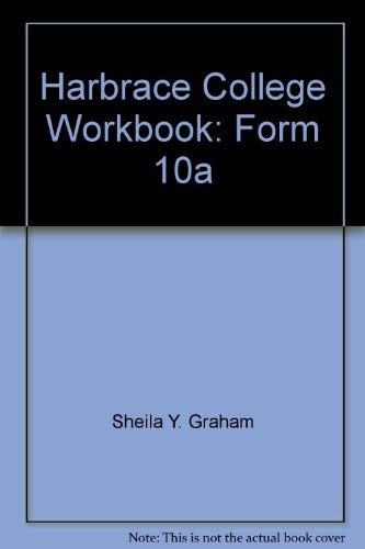 Imagen de archivo de Harbrace College Workbook: Form 10a a la venta por Wonder Book