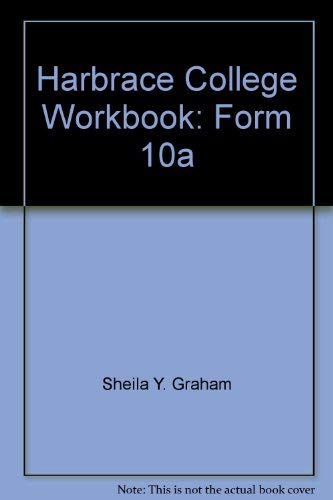 Stock image for Harbrace College Workbook: Form 10a for sale by Wonder Book