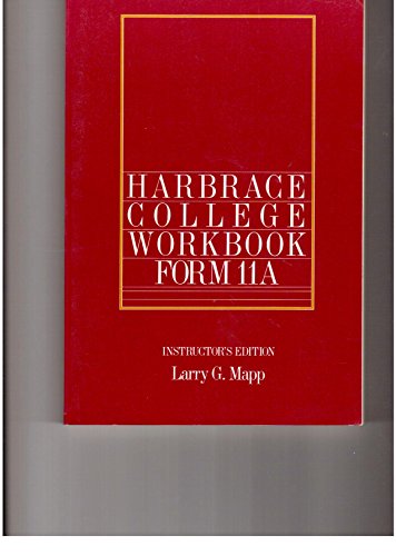 Stock image for Harbrace College Handbook, Form 11a, Instructor's Edition for sale by St Vincent de Paul of Lane County