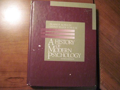 A history of modern psychology (9780155374652) by Schultz, Duane P