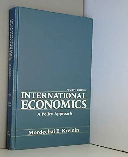 Imagen de archivo de International economics: A policy approach a la venta por HPB-Red