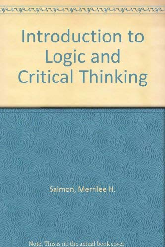 Beispielbild fr Introduction to Logic and Critical Thinking zum Verkauf von ThriftBooks-Phoenix