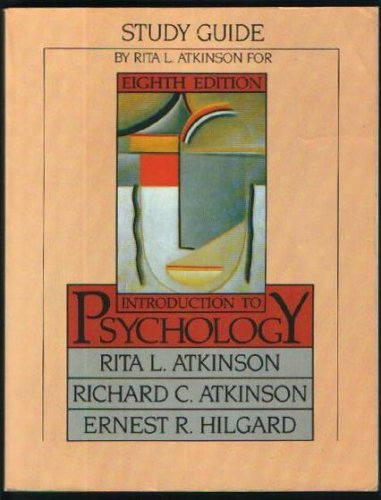 Imagen de archivo de Study Guide for Atkinson, Atkinson and Hilgard's Introduction to Psychology, Eighth Edition a la venta por Wonder Book
