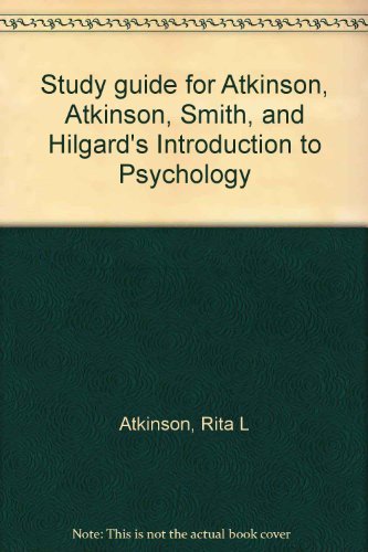 Imagen de archivo de Study guide for Atkinson, Atkinson, Smith, and Hilgard's Introduction to Psychology a la venta por Hay-on-Wye Booksellers