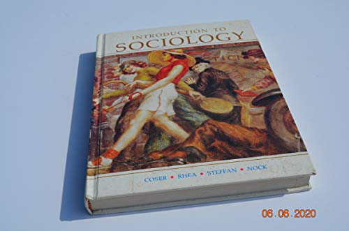 9780155459106: Coser Intro to Sociology