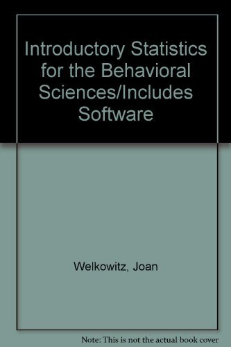 Beispielbild fr Introductory Statistics for the Behavioral Sciences/Includes Software zum Verkauf von HPB-Movies
