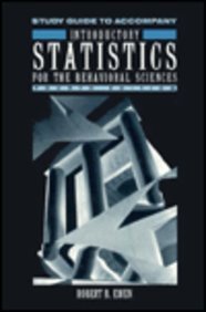 Imagen de archivo de Study Guide to Introductory Statistics a la venta por The Maryland Book Bank