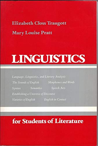 Stock image for Linguistics for Students of Literature for sale by Once Upon A Time Books