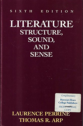 Literature: Structure, Sound, and Sense Sixth Edition.