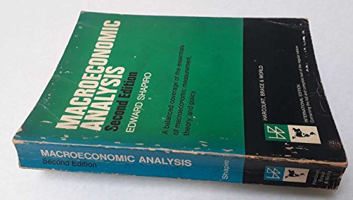 Imagen de archivo de Macroeconomic Analysis a la venta por SecondSale