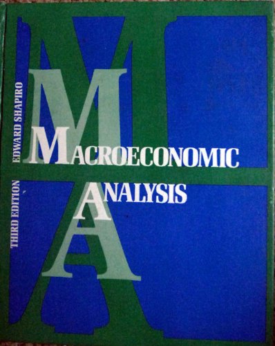 Stock image for Macroeconomic Analysis, 3rd for sale by a2zbooks