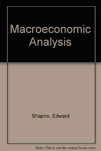 Beispielbild fr Macroeconomic analysis zum Verkauf von Wonder Book