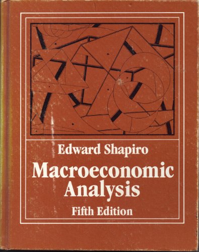 Beispielbild fr Macroeconomic Analysis zum Verkauf von Better World Books