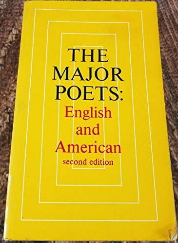 Imagen de archivo de The Major Poets a la venta por Library House Internet Sales