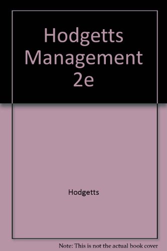 Hodgetts Management 2e