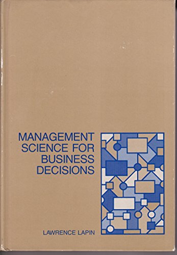 9780155546905: Management Science for Business Decisions