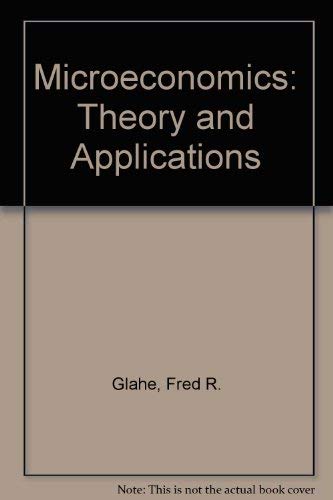 9780155586239: Microeconomics: Theory and Applications