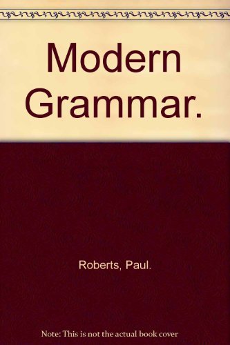Beispielbild fr Modern Grammar zum Verkauf von Better World Books