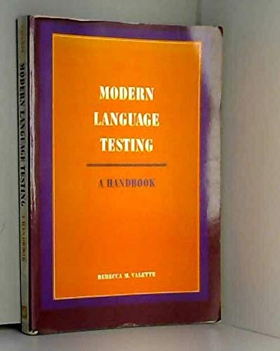 Modern Language Testing (9780155619258) by Rebecca M. Valette