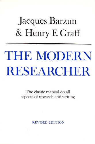 Beispielbild fr The Modern Researcher, Revised Edition zum Verkauf von Wonder Book